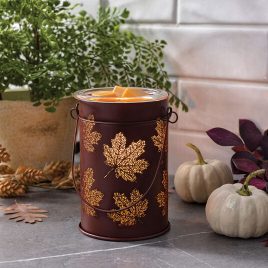 Fall Leaves Vintage Style Bulb Illumination Fragrance Warmer