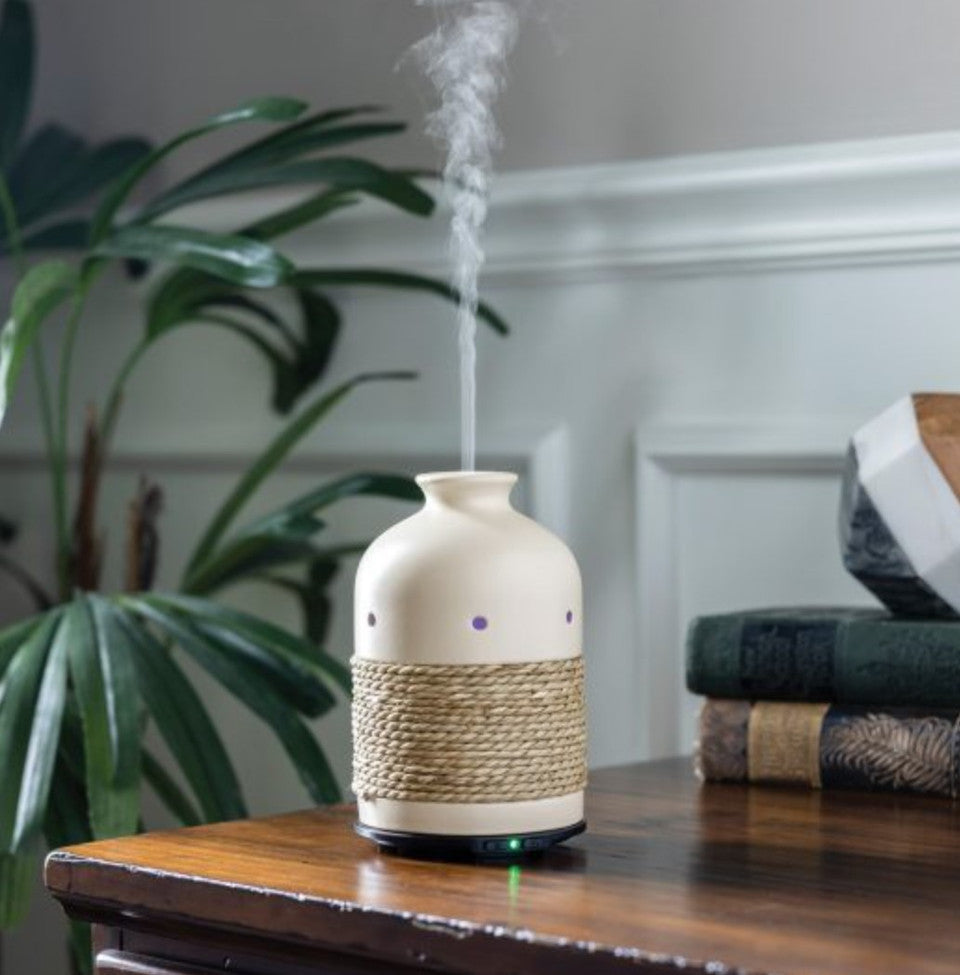 Ceramic & Rope Medium Ultrasonic Diffuser – Door County Candle Co ...