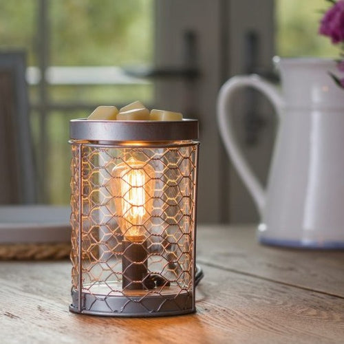 Weathered White Wooden Candle Warmer Lantern – Door County Candle